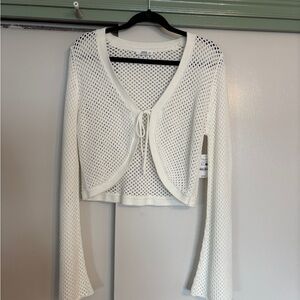Ardene Cream Open-Knit Cardigan